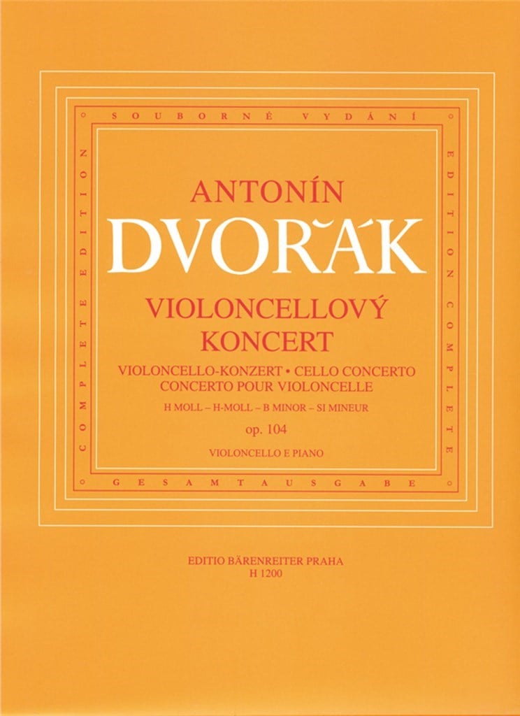 Cello Concerto B min Op104 Vc & Piano